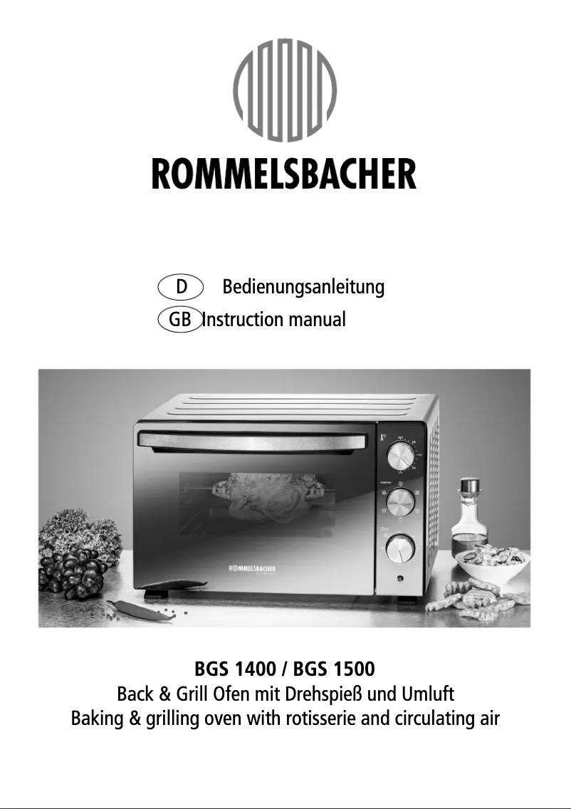 Página 1 del manual Manual de usuario Rommelsbacher BGS 1500