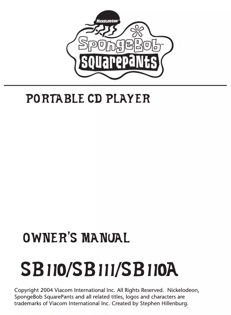 Image de la première page du manuel de l'appareil SB110