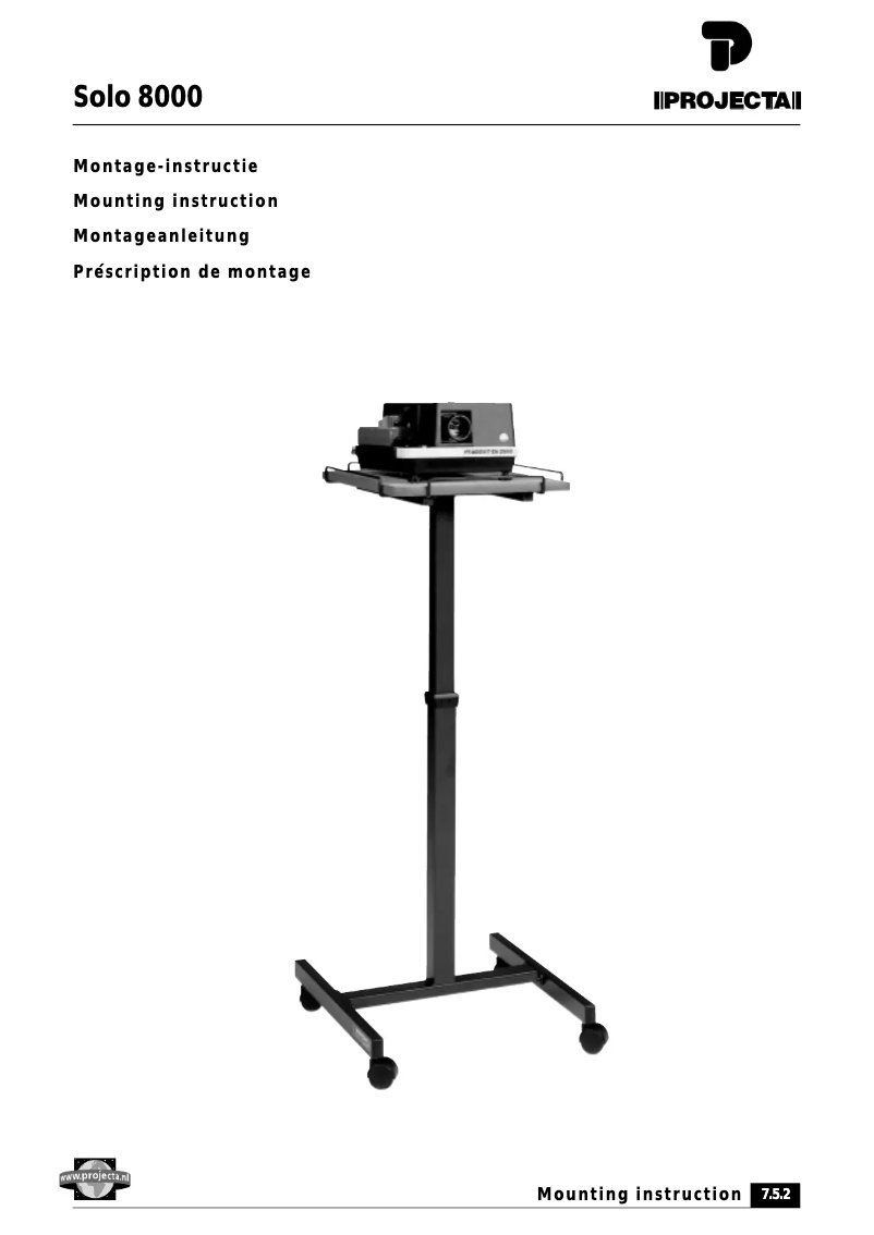 Page n°1 - Manuel utilisateur Projecta Solo 8000