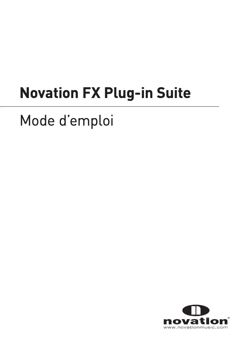 Page 1 de la notice Manuel utilisateur Novation FX Suite