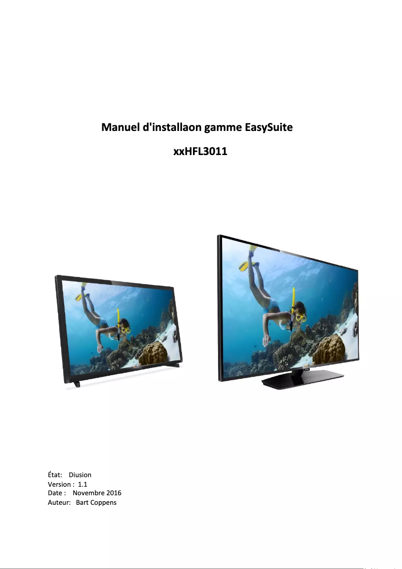 Page 1 de la notice Guide d'installation Philips 40HFL3011T