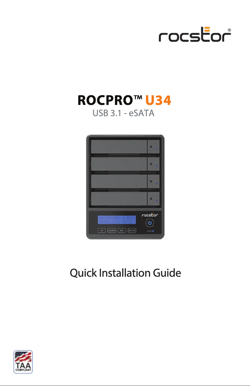 Página 1 del manual Manual de usuario Rocstor Rocpro U34
