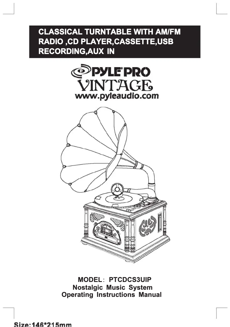 Image de la première page du manuel de l'appareil PTCDCS3UIP