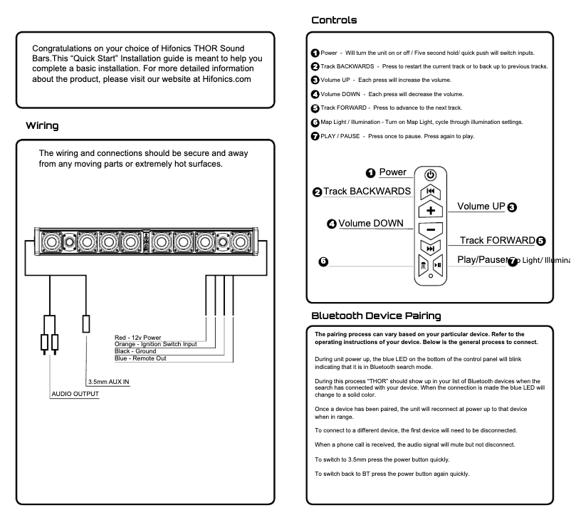 Page 1 de la notice Manuel utilisateur Hifonics THOR TPS-6