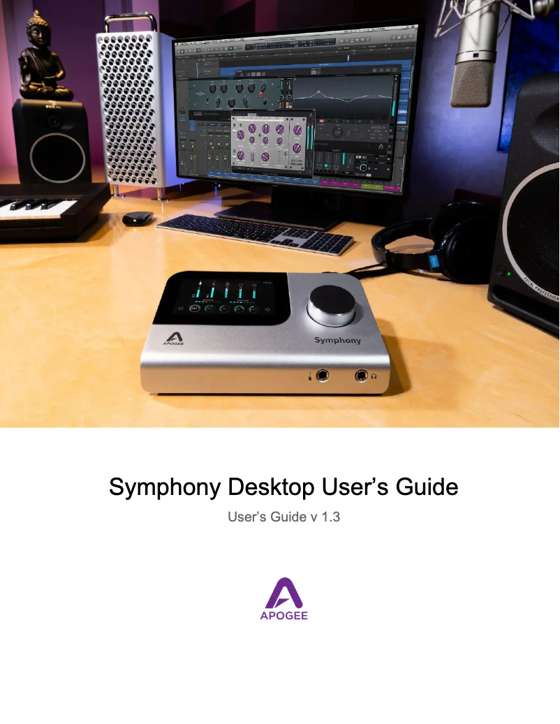 Page n°1 - Manuel utilisateur Apogee Symphony Desktop