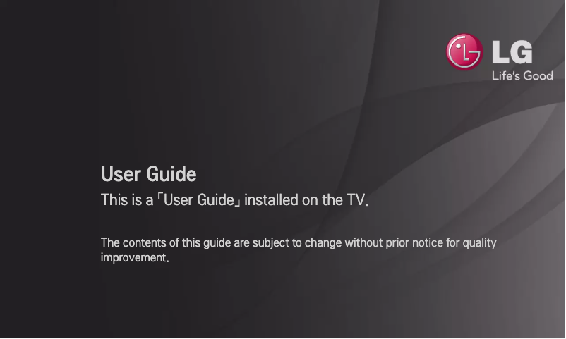 Página 1 del manual Manual de usuario LG 26LS3510
