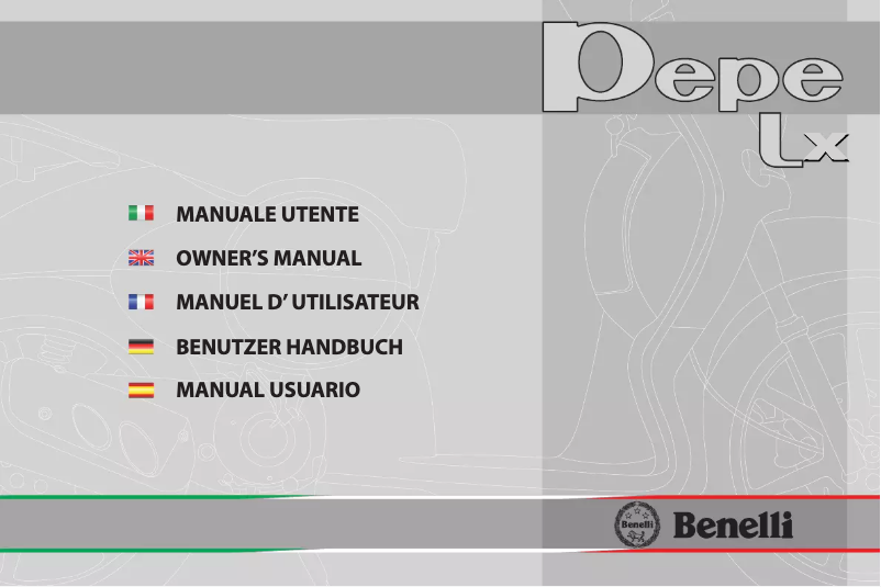 Page n°1 - Manuel utilisateur Benelli Pepe LX