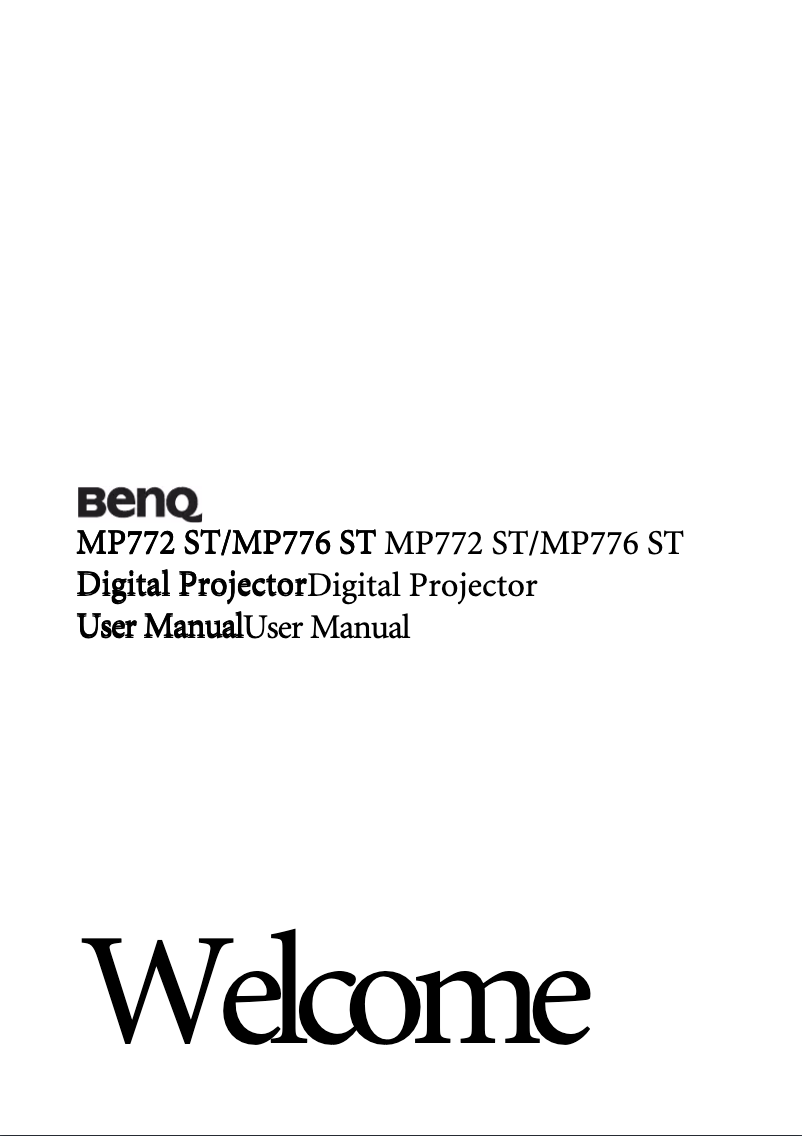 Página 1 del manual Manual de usuario BenQ MP776 ST