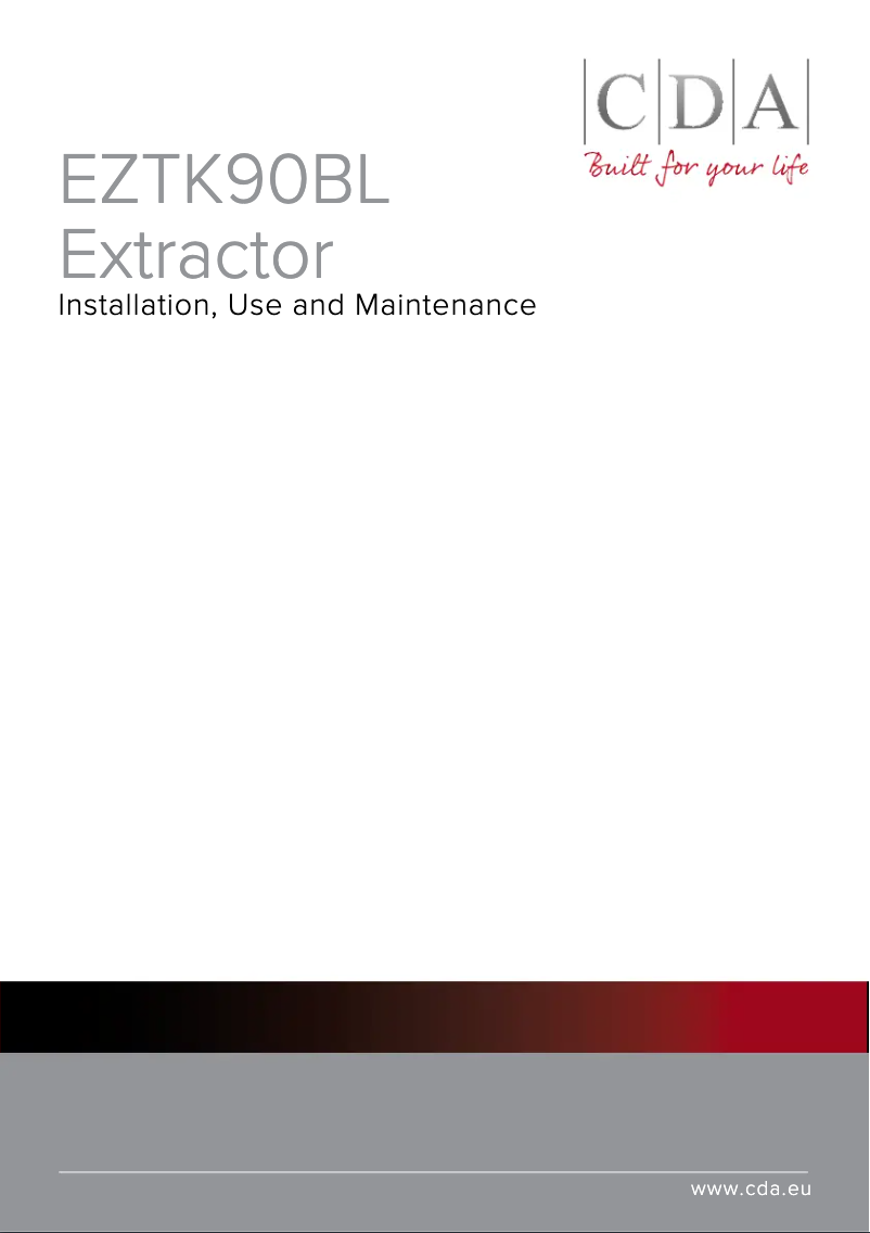 Page 1 de la notice Manuel utilisateur CDA EZTK90BL