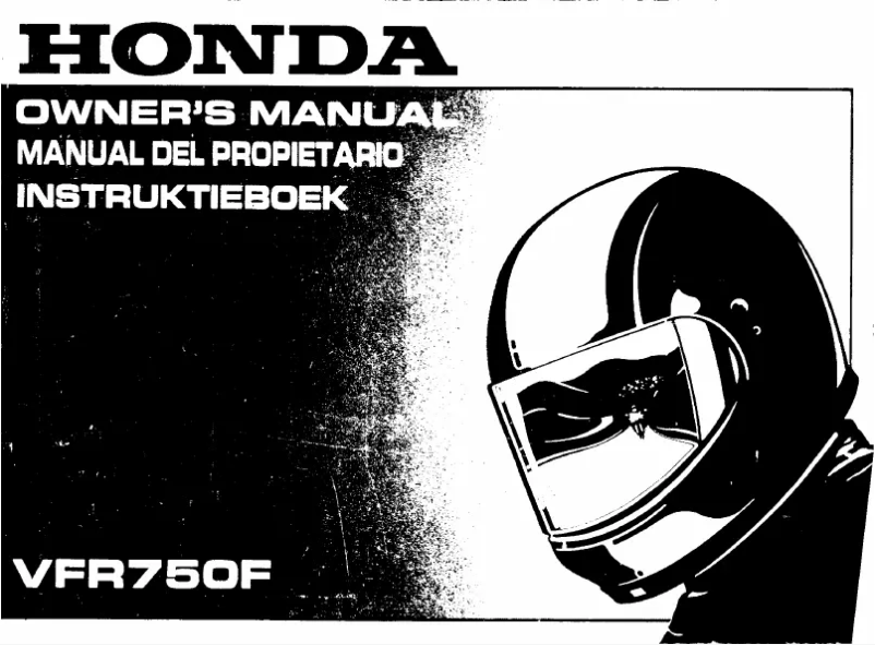 Página 1 del manual Manual de usuario Honda VFR750F (1992)