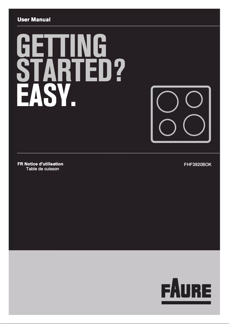 Page n°1 - Manuel utilisateur Faure FHF3920BOK