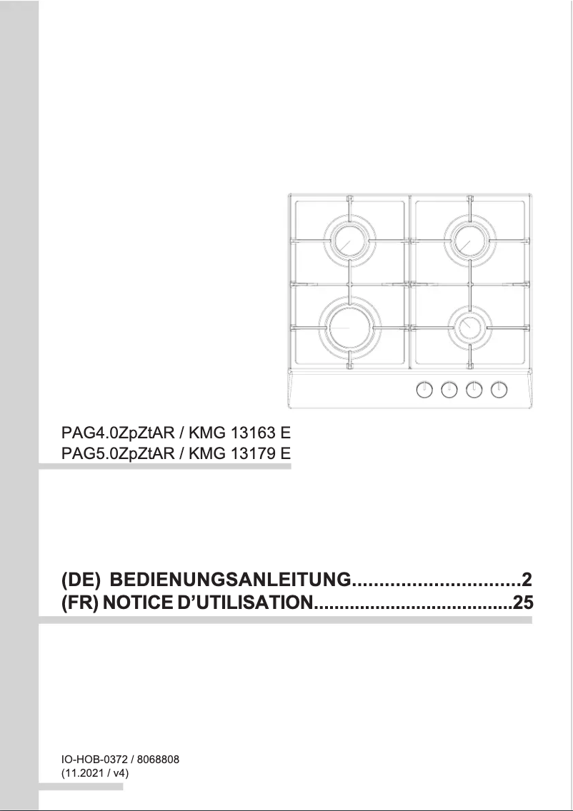 Image de la première page du manuel de l'appareil KMG 13179 E