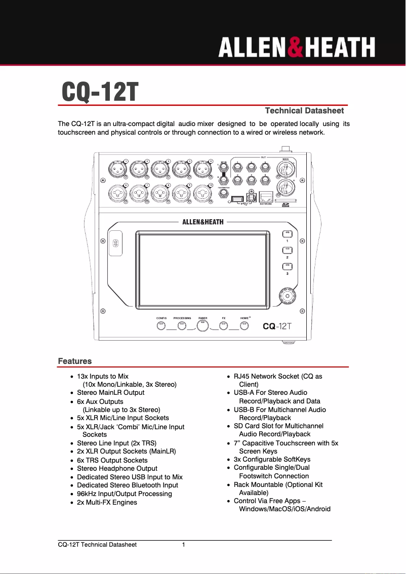Image de la première page du manuel de l'appareil CQ-12T