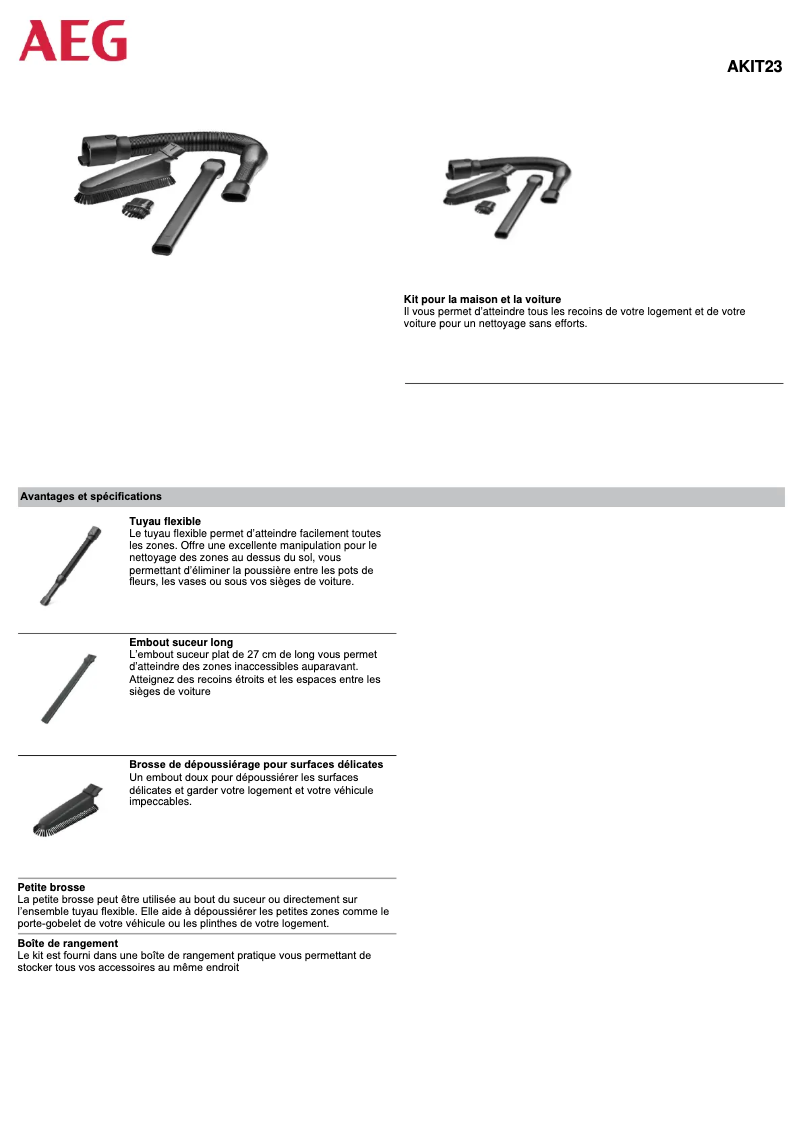 Image de la première page du manuel de l'appareil AKIT23