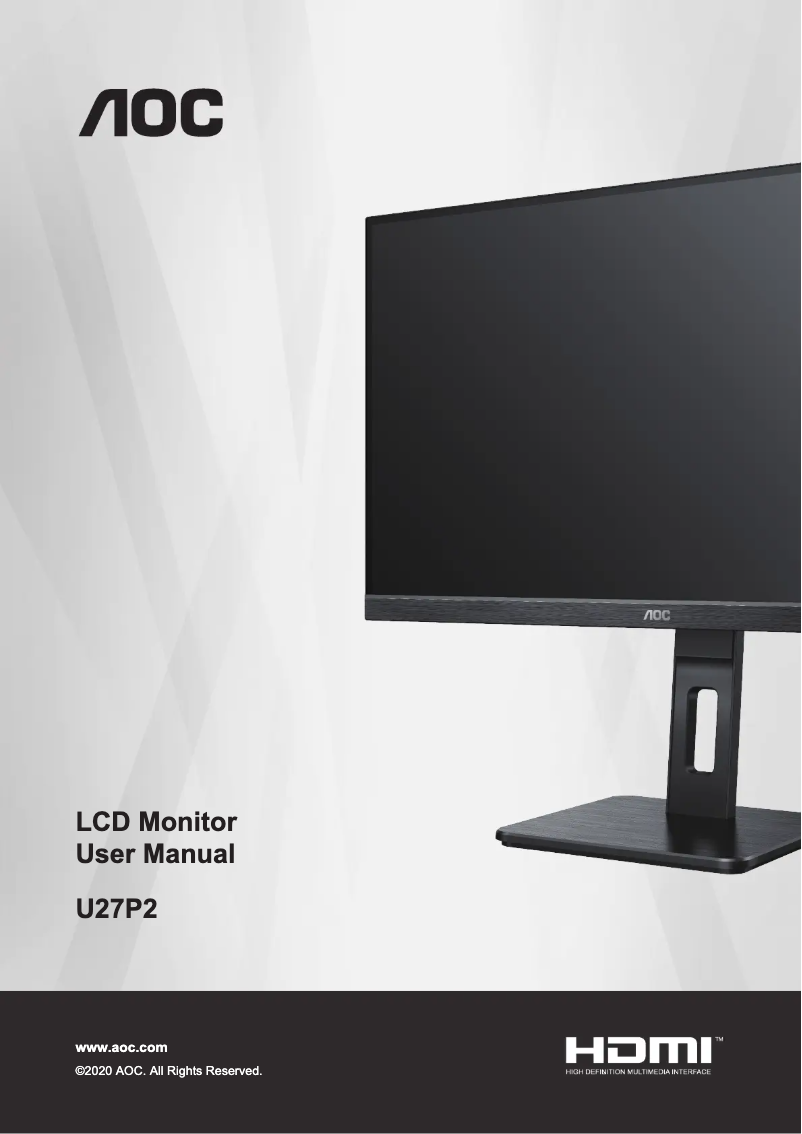 Page 1 de la notice Label énergétique AOC U27P2