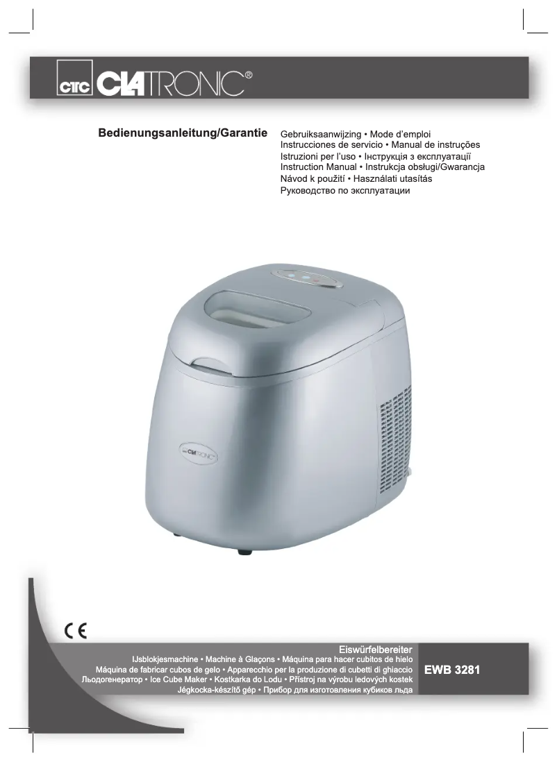 Image de la première page du manuel de l'appareil EWB 3281