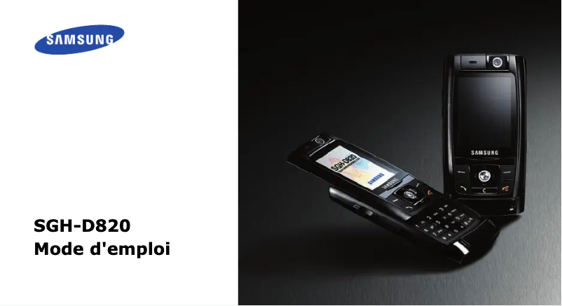 Page 1 de la notice Manuel utilisateur Samsung SGH-D820