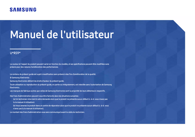 Image de la première page du manuel de l'appareil U32R590CWE
