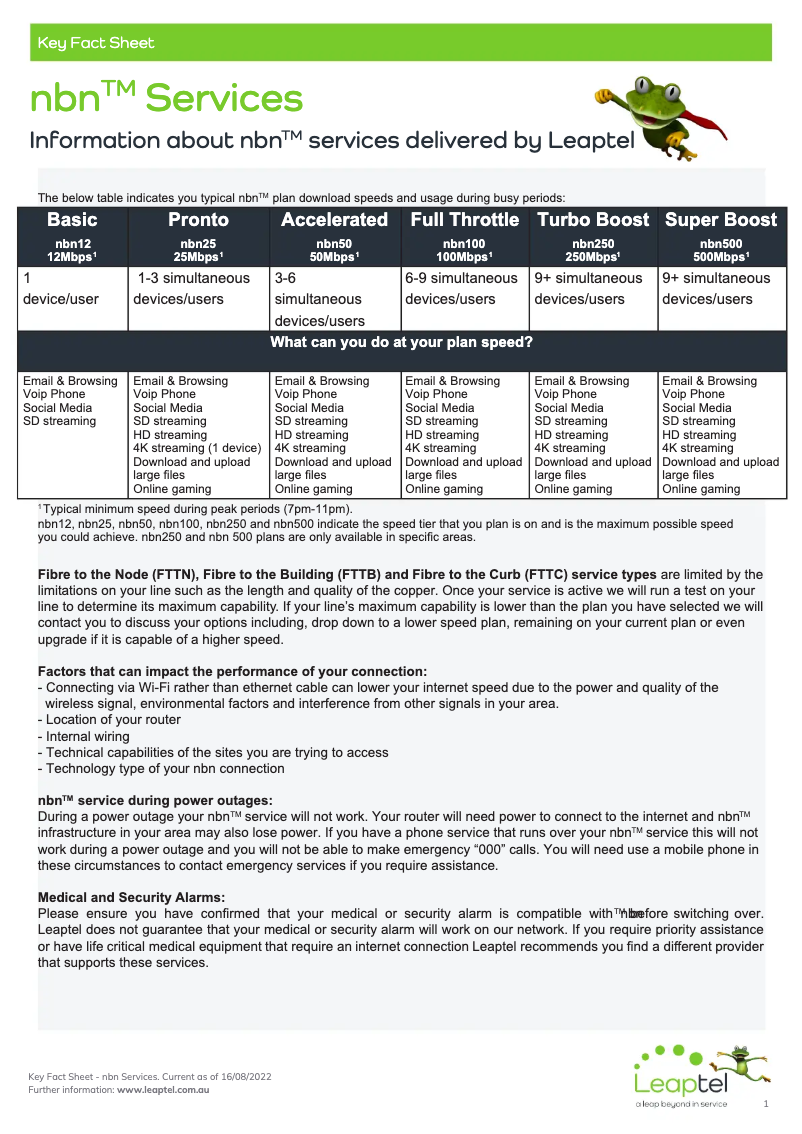 Page n°1 - Manuel utilisateur Leaptel NBN 12