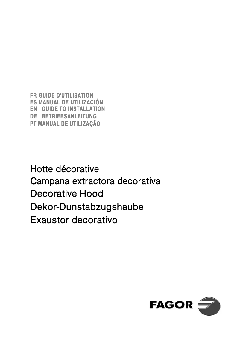 Page 1 de la notice Manuel utilisateur Fagor CFB-60AX