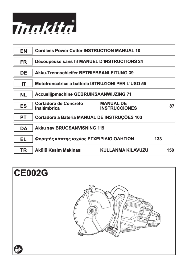 Page 1 de la notice Manuel utilisateur Makita CE002G