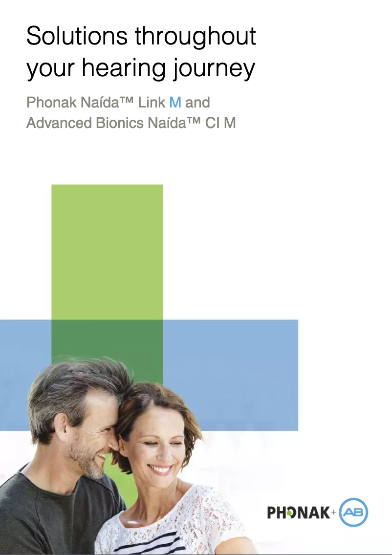 Page 1 de la notice Brochure Phonak Naída Link M