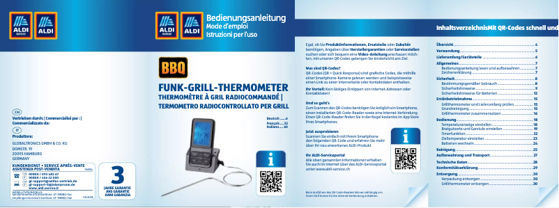 Page n°1 - Manuel utilisateur BBQ Premium GT-TMBBQ-04e