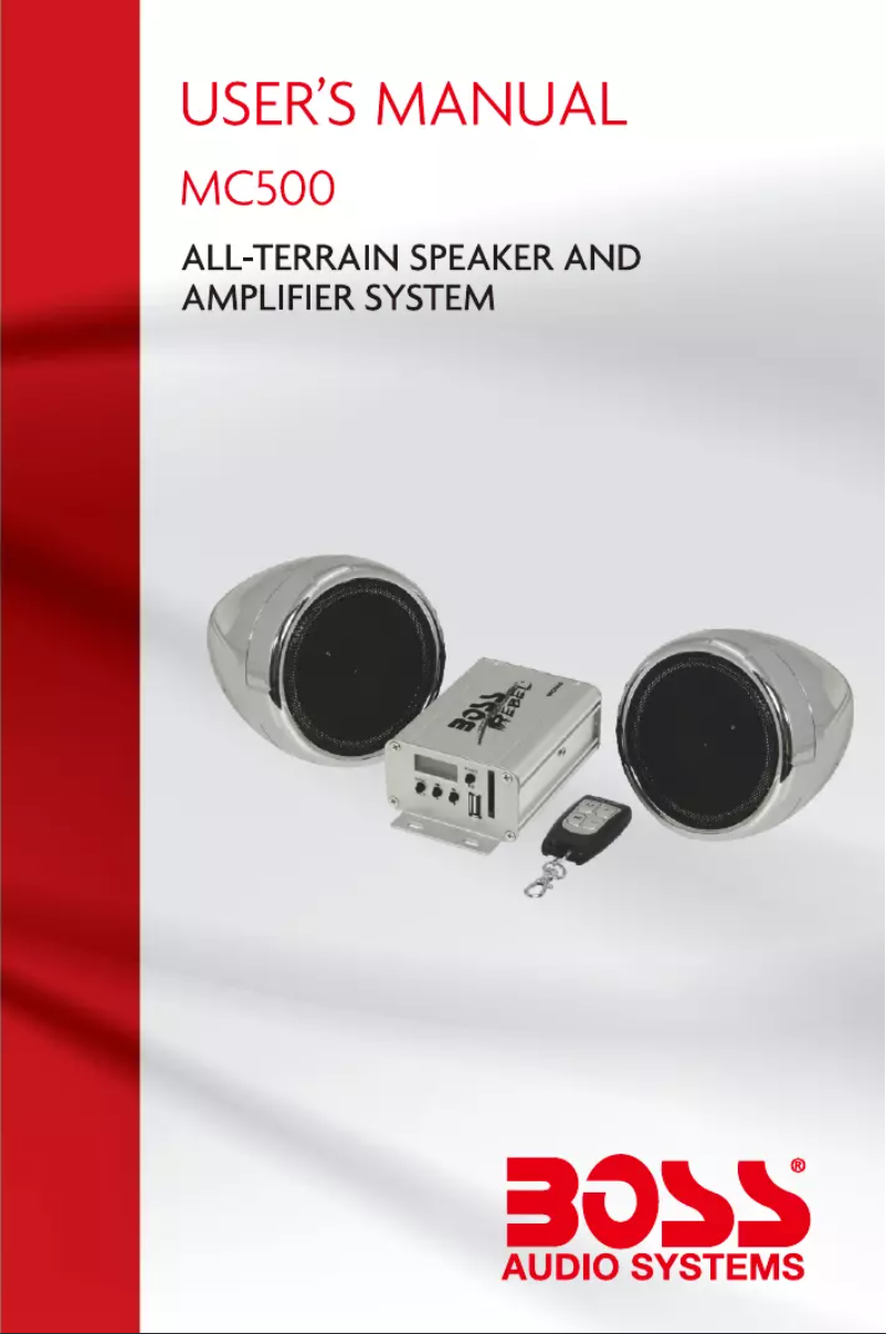 Page 1 de la notice Manuel utilisateur Boss MC500