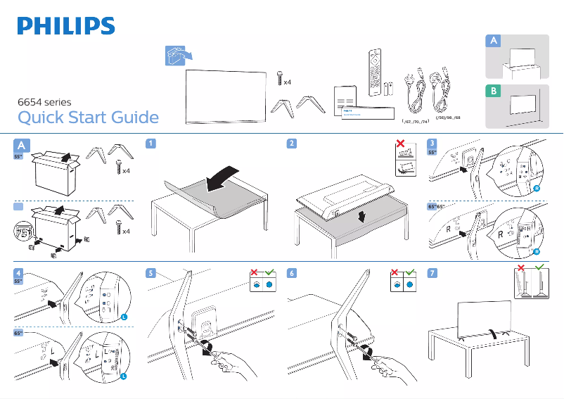 Image de la première page du manuel de l'appareil 55PUT6654