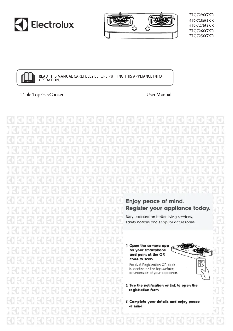 Image de la première page du manuel de l'appareil ETG7286GKR