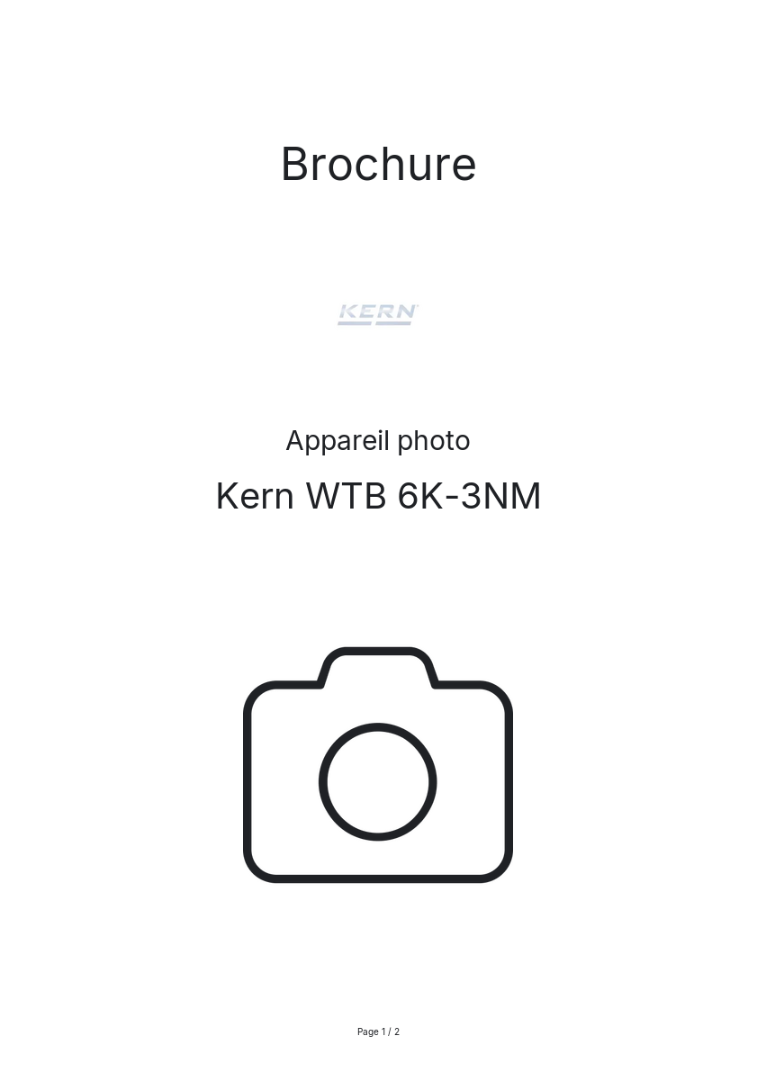 Image de la première page du manuel de l'appareil WTB 6K-3NM