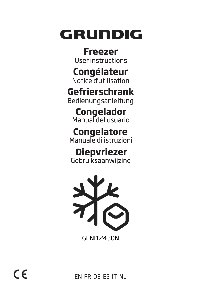 Image de la première page du manuel de l'appareil GFNI12430N