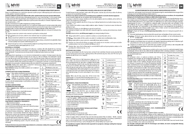 Image de la première page du manuel de l'appareil AD-LD-6225BE27M