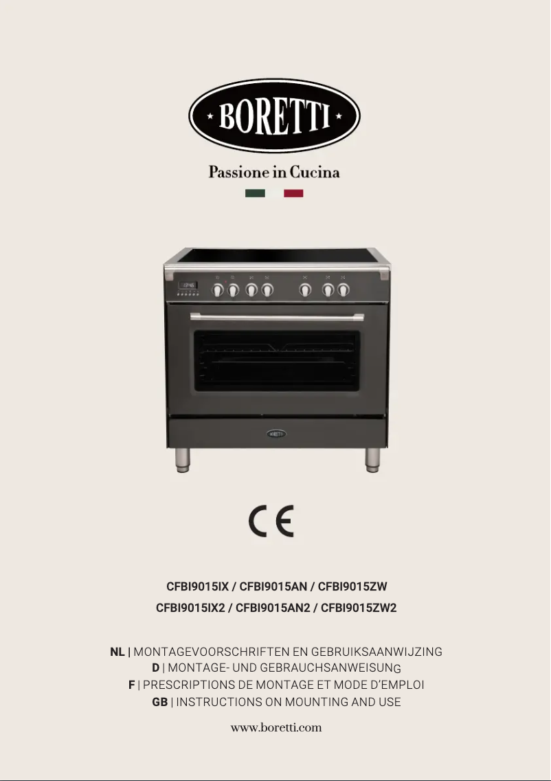 Image de la première page du manuel de l'appareil Toscana CFBI9015