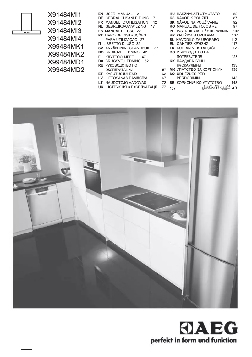 Page n°1 - Manuel utilisateur AEG X91484MI3