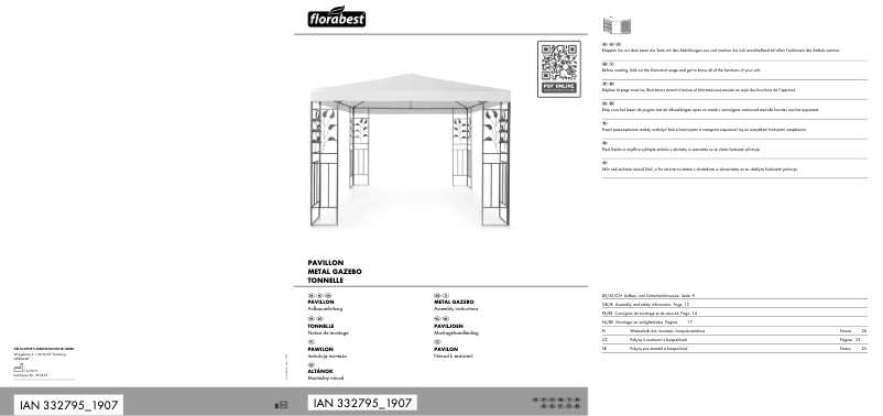 Page 1 de la notice Manuel utilisateur Florabest IAN 353216