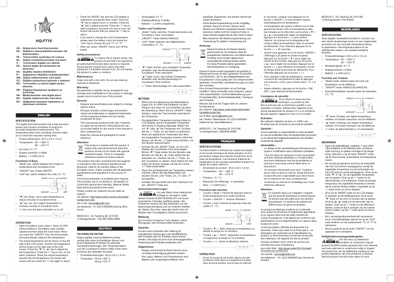 Image de la première page du manuel de l'appareil FT10