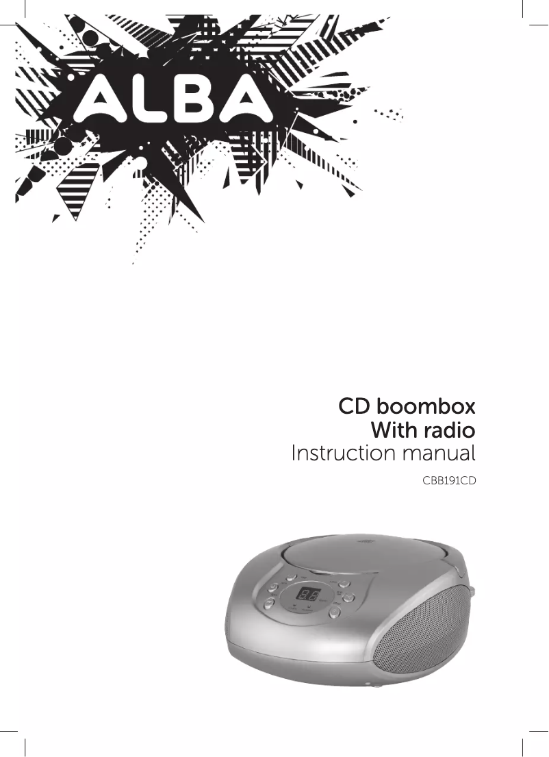 Page 1 de la notice Manuel utilisateur Alba CBB191CD