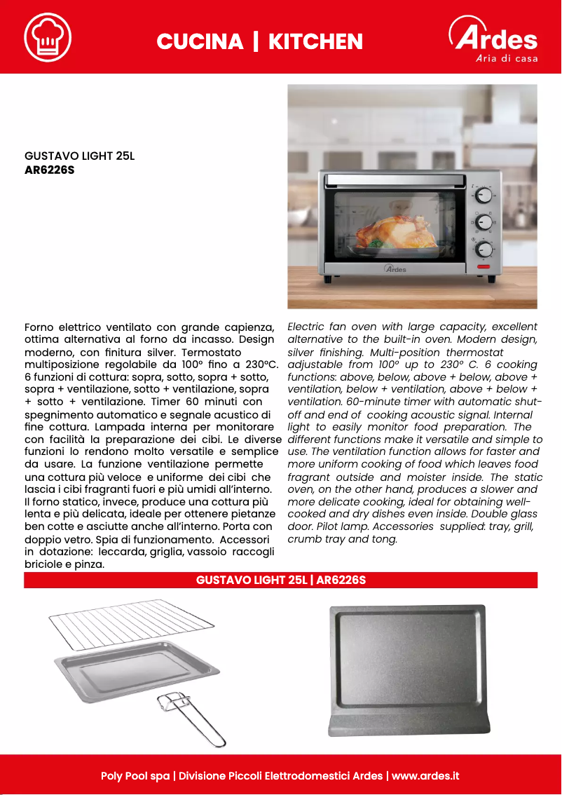 Page n°1 - Fiche technique Ardes AR6226S