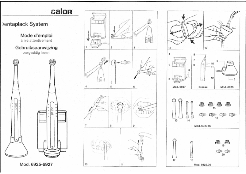Page 1 of the manual User Manual Calor Dentaplack 6925