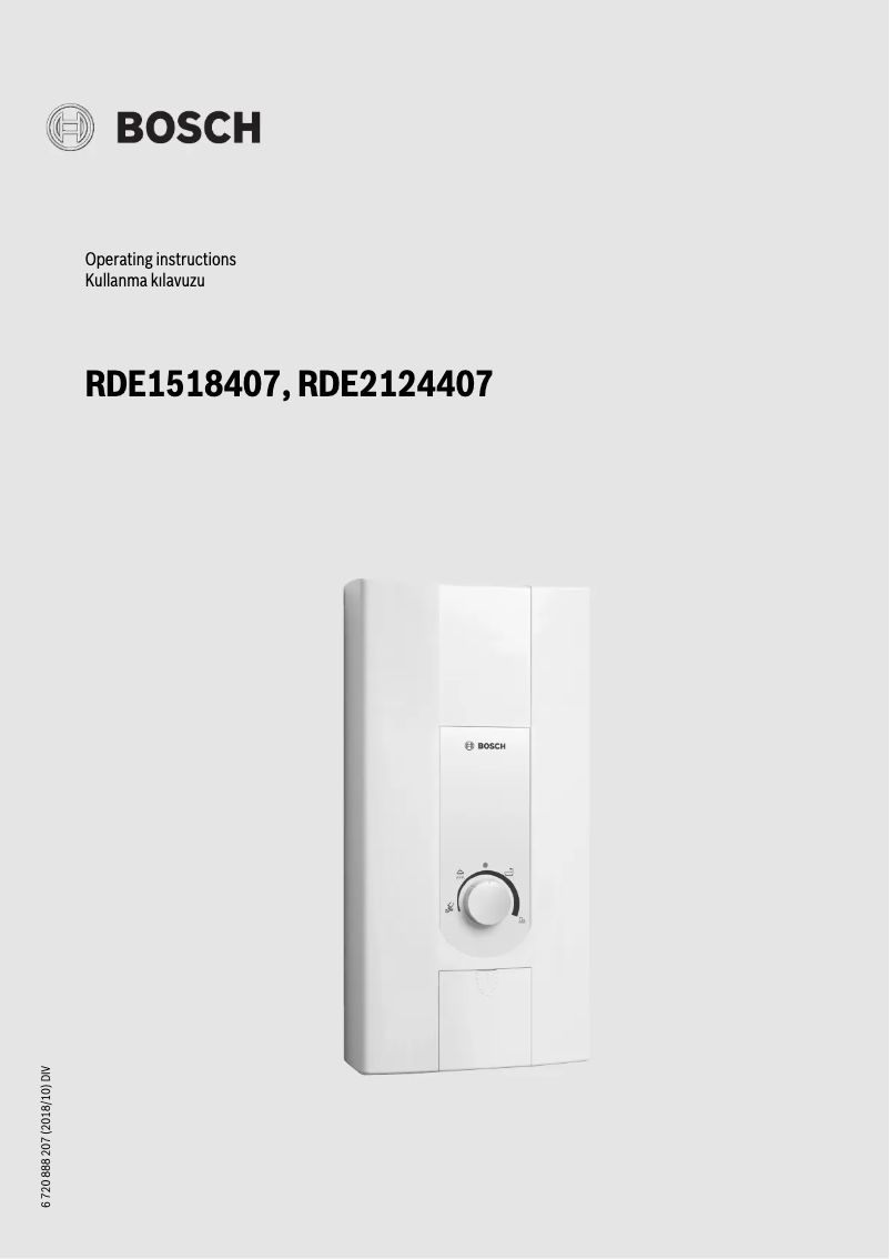 Image de la première page du manuel de l'appareil RDE2124407