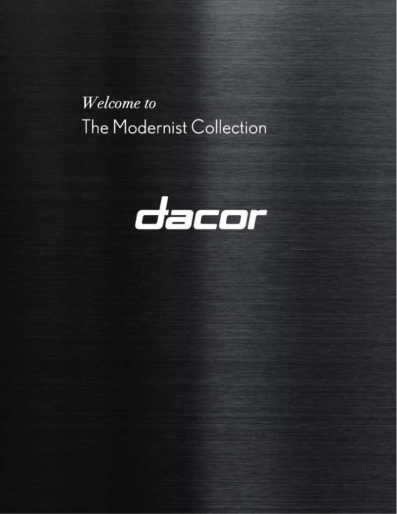 Page n°1 - Brochure Dacor Modernist DTT48M976LS