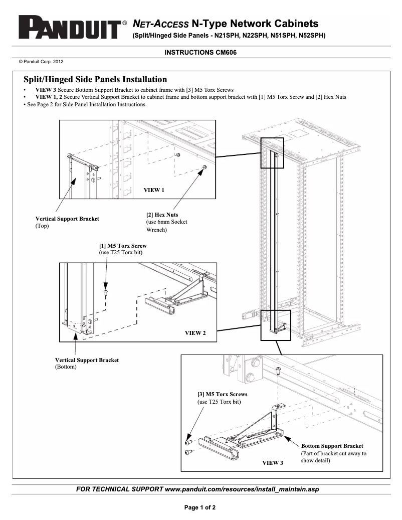 Página 1 del manual Manual de usuario Panduit N52SPH