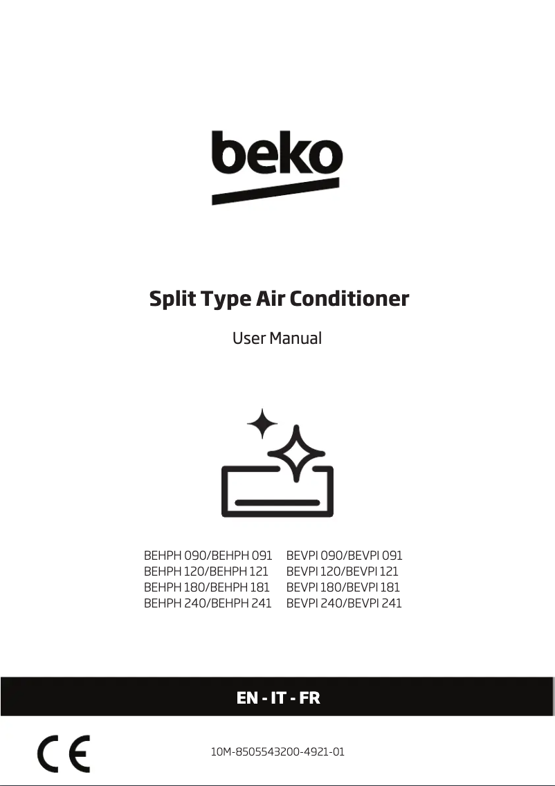 Page 1 of the manual User Manual Beko BEHPH 181