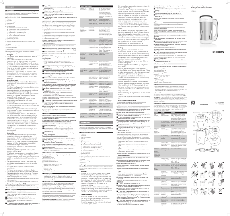 Page 1 of the manual User Manual Philips Viva Collection HR2200