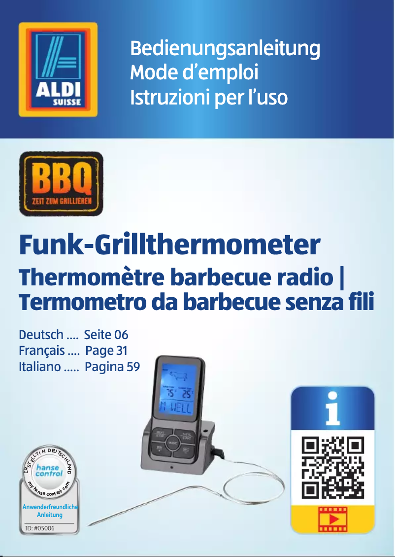 Page n°1 - Manuel utilisateur BBQ Premium GT-TMBBQ-01e