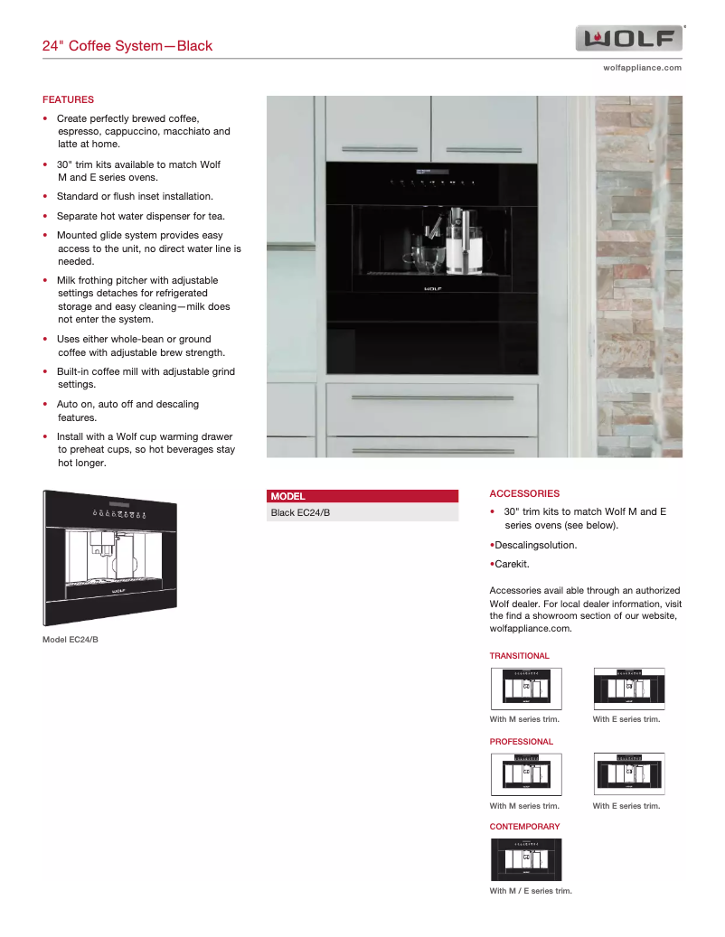 Page 1 de la notice Manuel utilisateur Wolf EC24/B