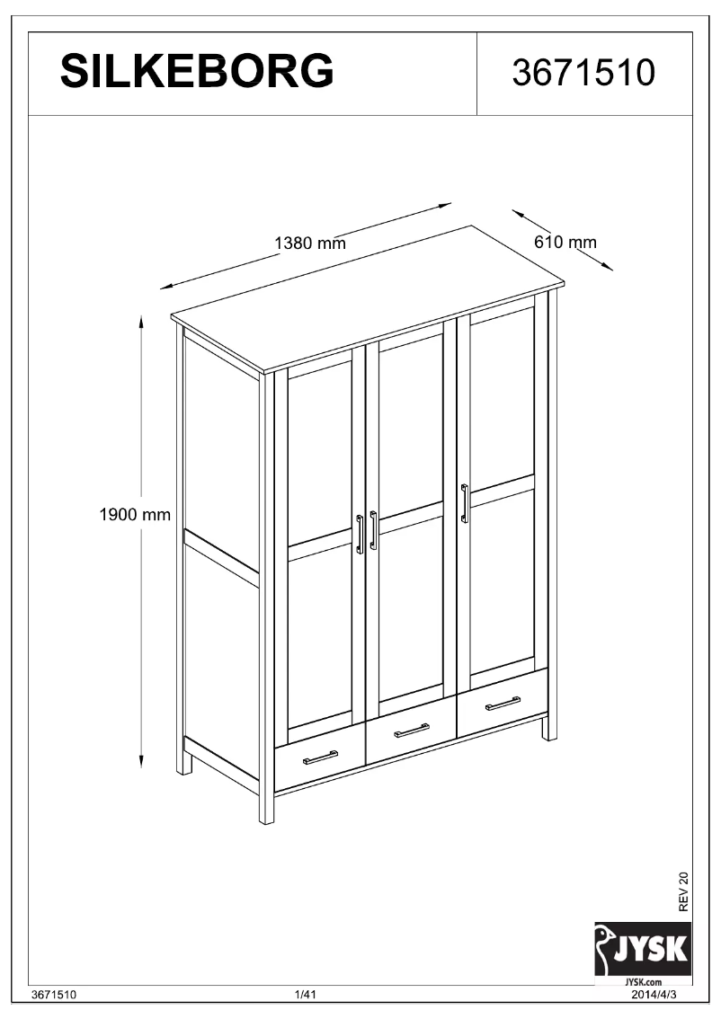 Image de la première page du manuel de l'appareil Silkeborg (139x190x61)