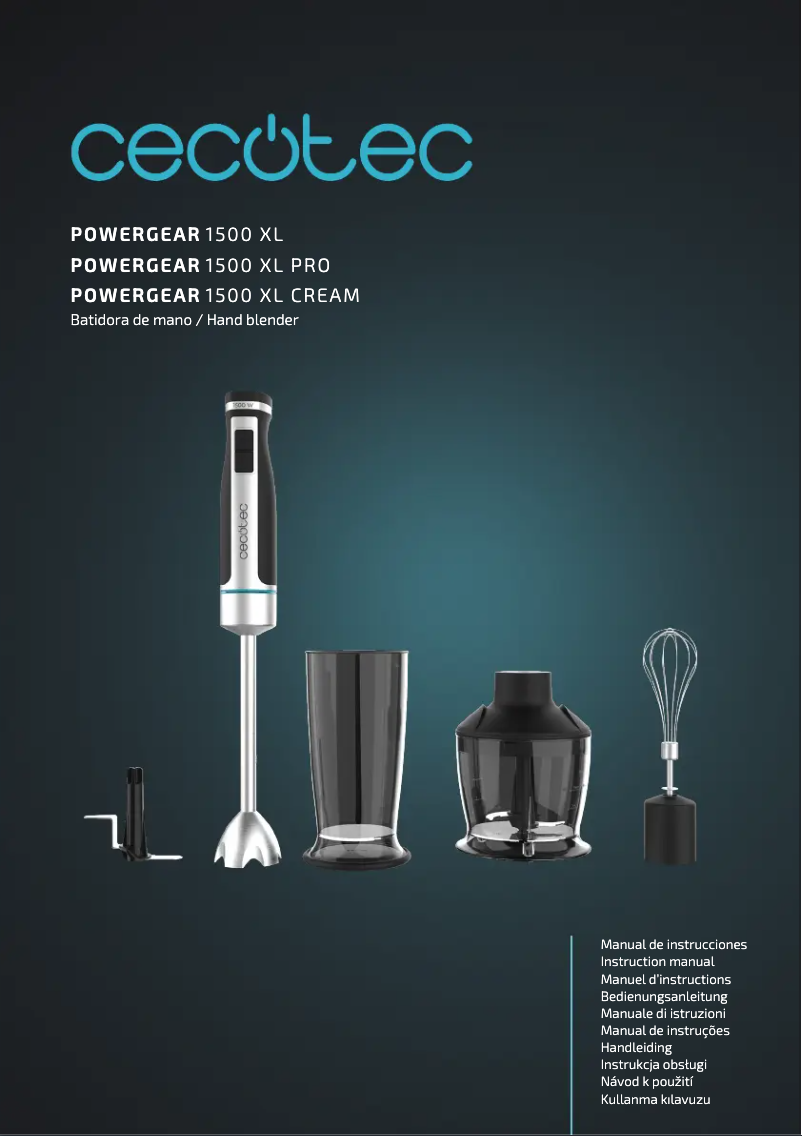 Page 1 de la notice Manuel utilisateur Cecotec PowerGear 1500 XL