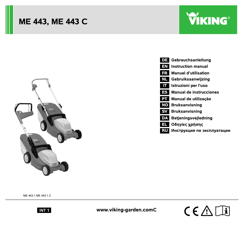 Page n°1 - Manuel utilisateur Viking ME 443